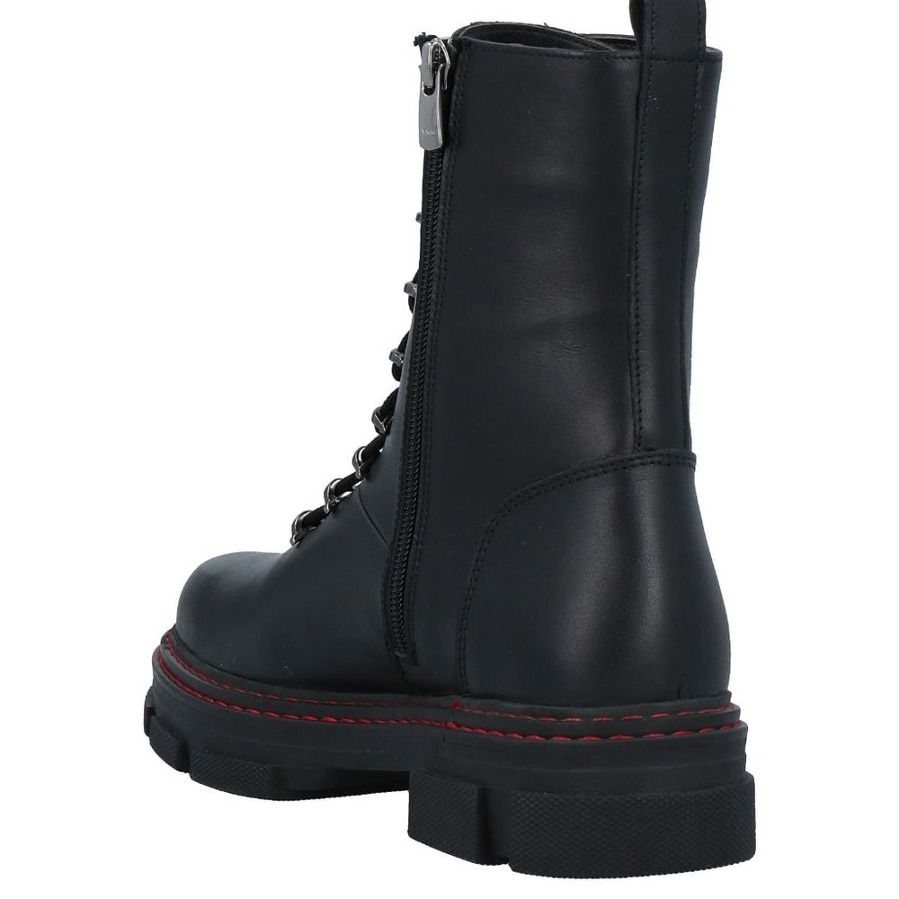 NIB Kurt Geiger London Black Leather Lace or Zip Combat Boots Cool Details! 7.5 - Picture 6 of 12